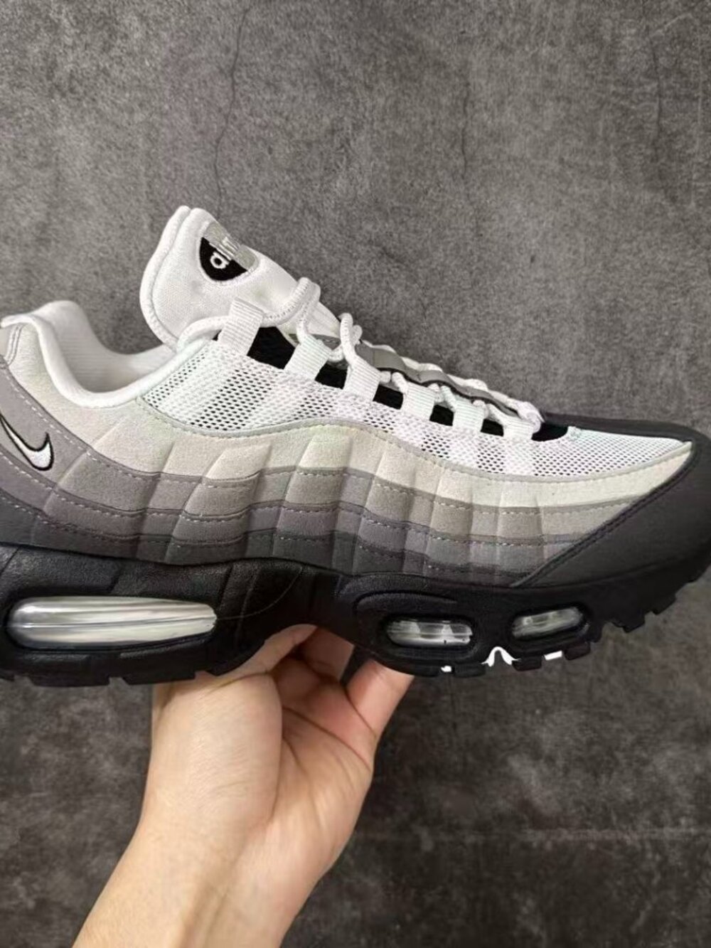 Air Cushion Running Sneakers Grey/Volt. Athletic sneakers featuring visible air